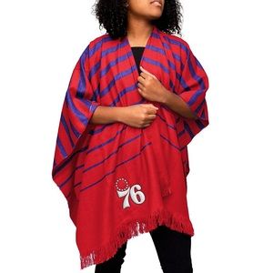 Philadelphia 76ers Sixers wrap poncho sweater